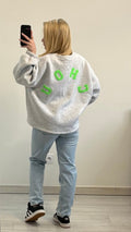 Sweat dos brodé (chou)