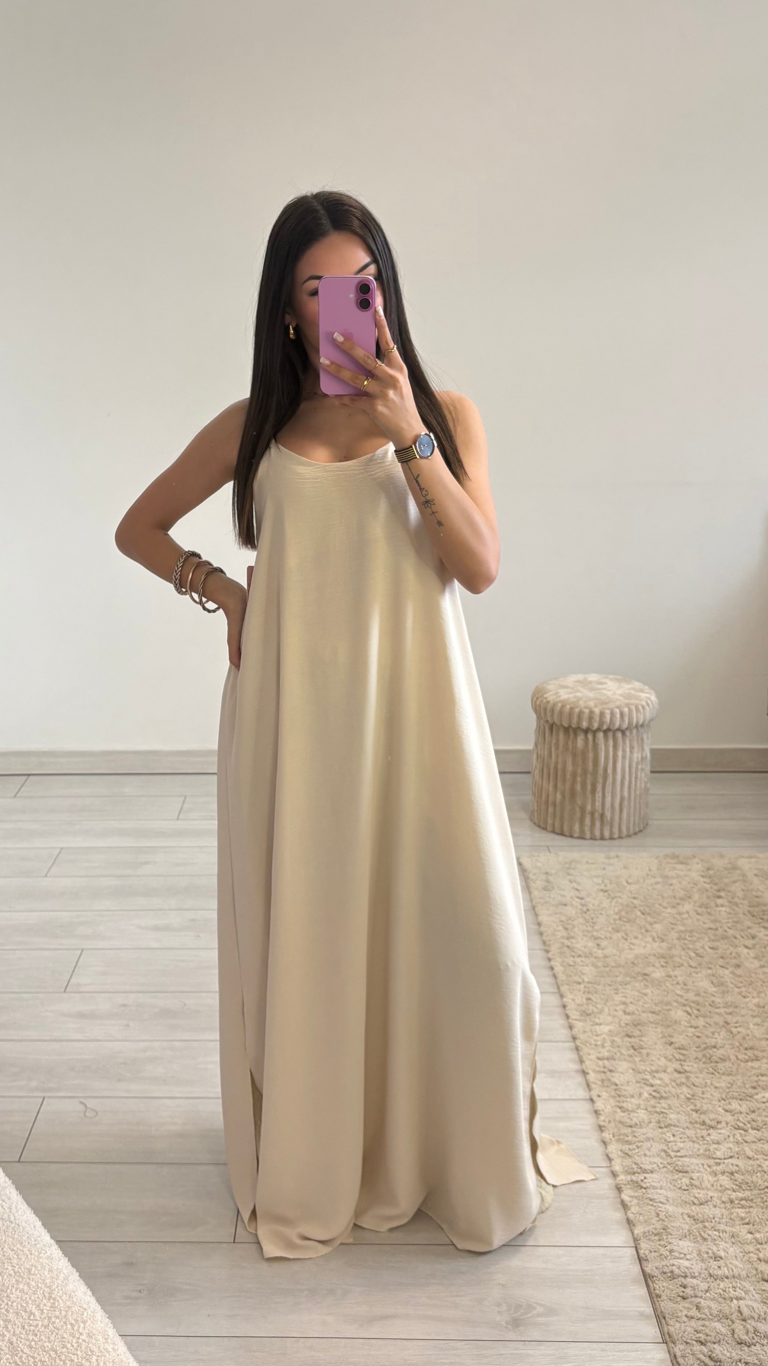 Robe longue croisée dans le dos