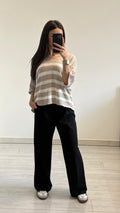 T-shirt marinière oversize coton