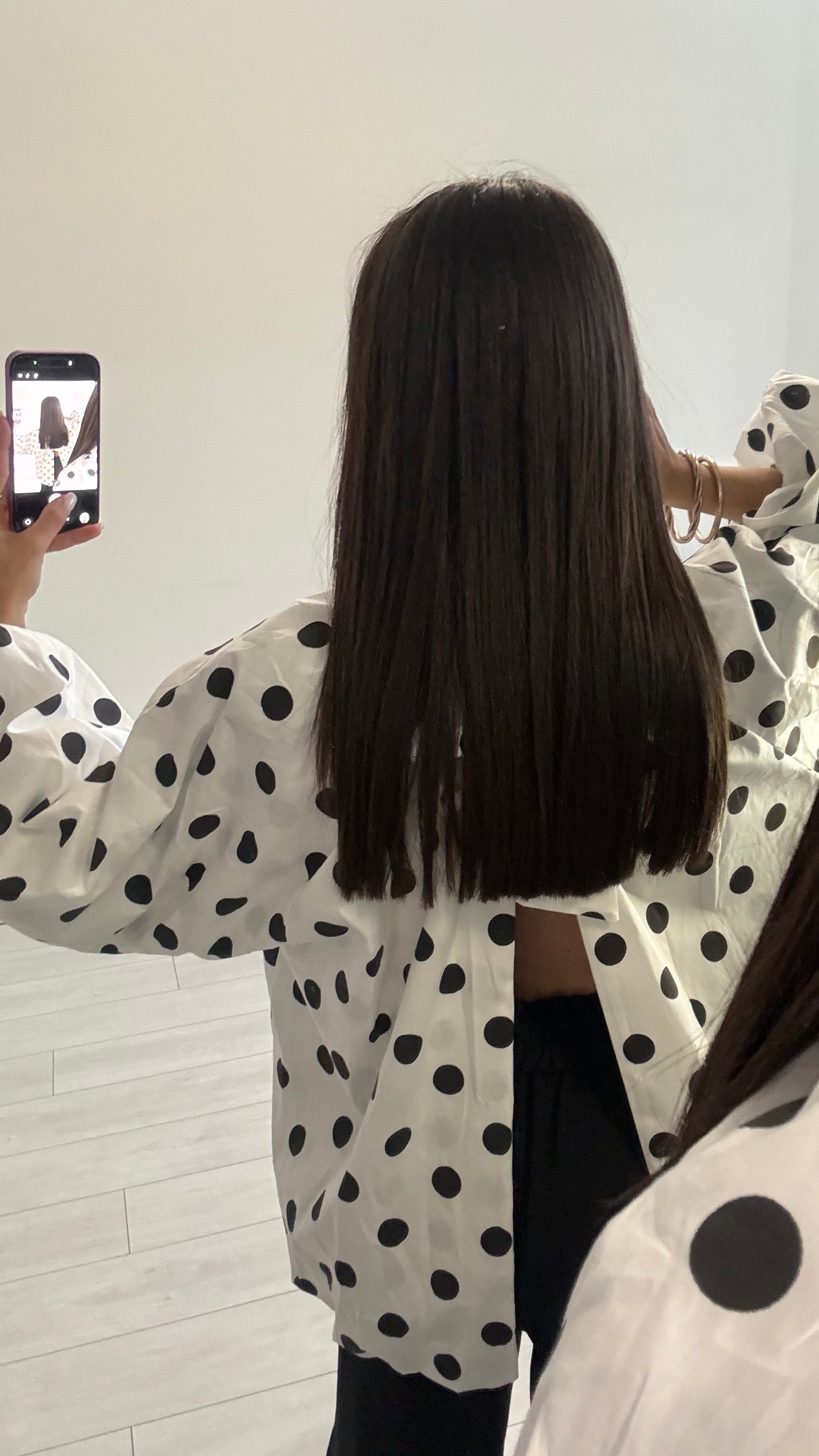 Blouse à pois dos nu