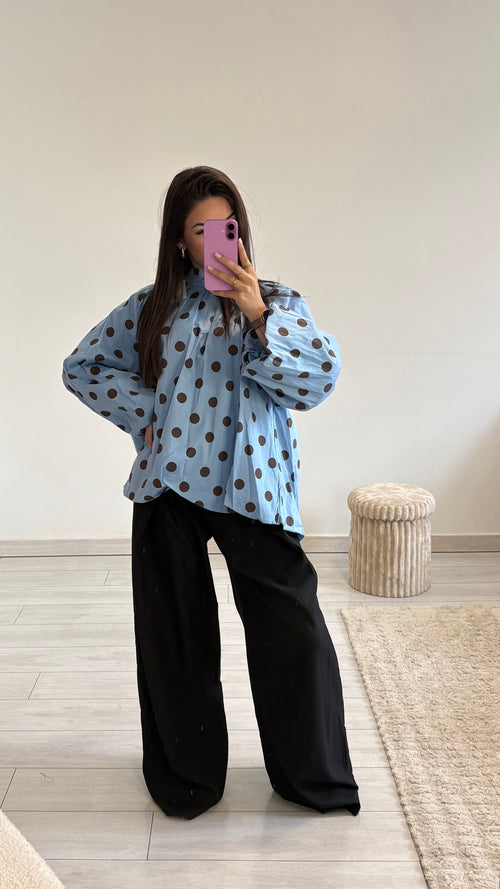 Blouse à pois dos nu