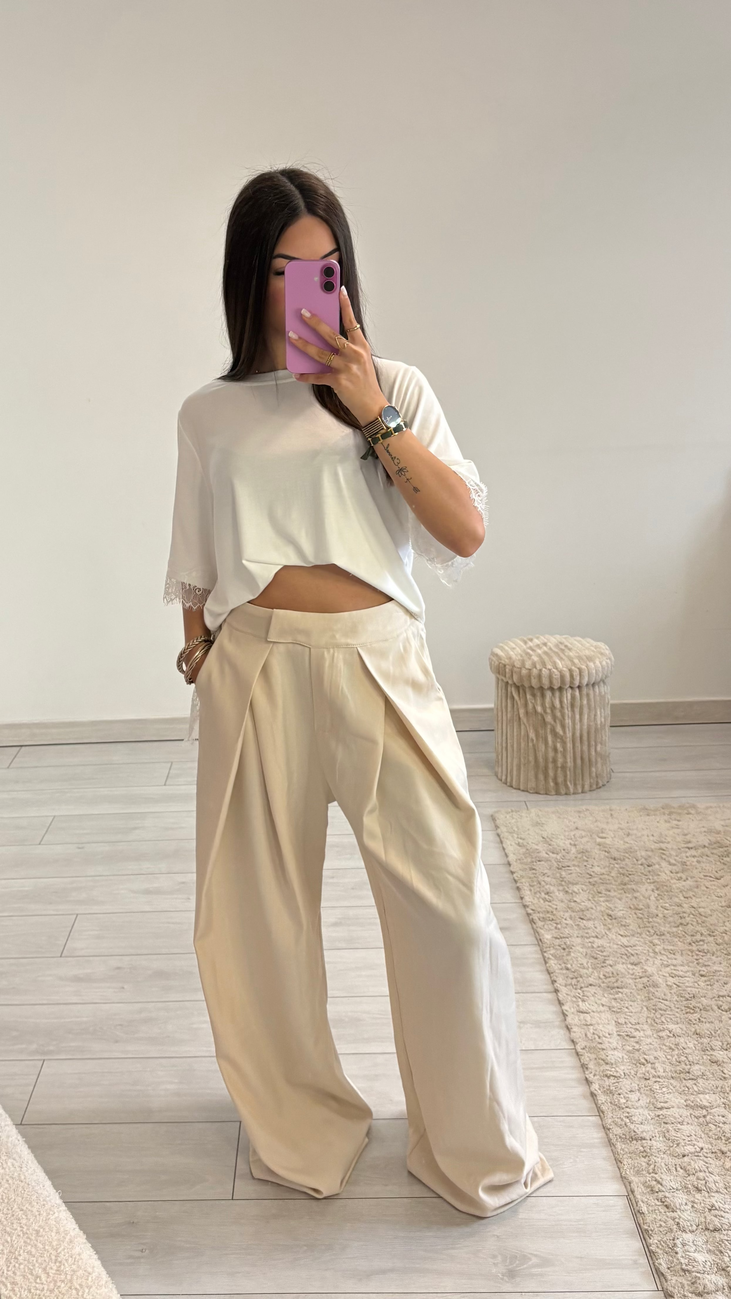 Pantalon fluide à taille élastique